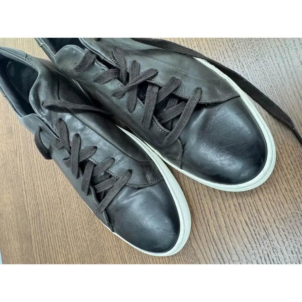 $395 - TO BOOT NEW YORK Pullman Leather Sneaker in Brown Size 11.5 (sh300thrifty
